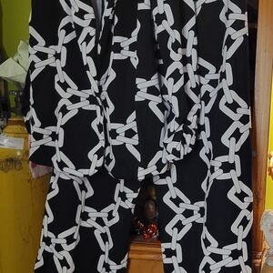 Love By Design Black and White Chain Jumpsuit